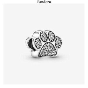 Pandora Sparkling Paw Print Charm